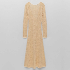 POINTELLE KNIT DRESS