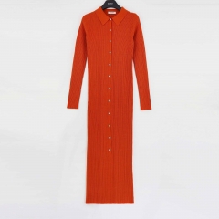 POLO COLLAR KNIT DRESS