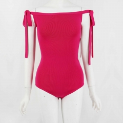 KNIT BODYSUIT WITH STRAPS