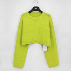 CROPPED KNIT SWEATER