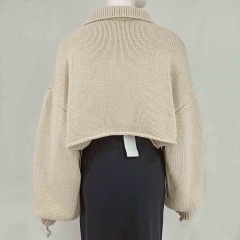 CROPPED KNIT SWEATER