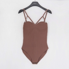 CUT-OUT KNIT BODYSUIT