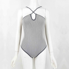 CUT-OUT KNIT BODYSUIT