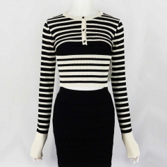 STRIPED KNIT TOP SET