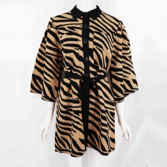 ANIMAL PRINT KNIT JACKET