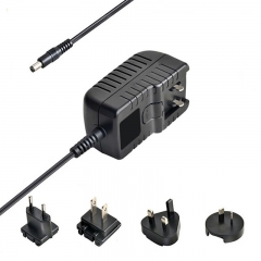 Interchangeable Plug Power Adapter 12V 1A