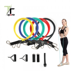 11Pcs Exercise Resistance Tube