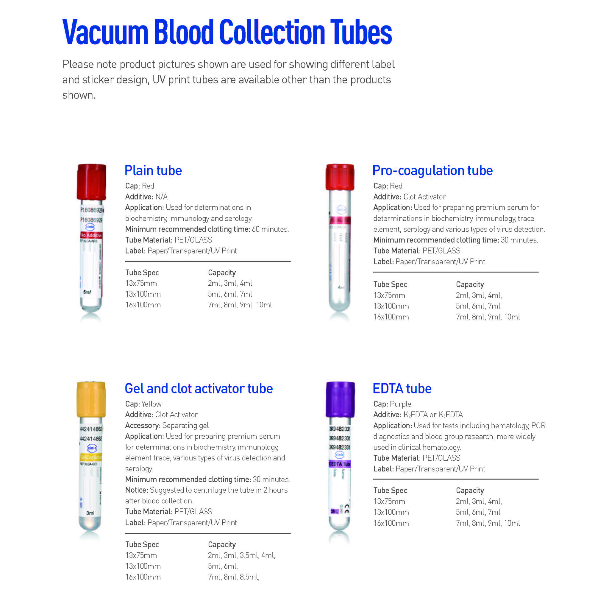 Vacuum Blood Collection Tubes-Glass Pro-coagulation Tube Clot Activator