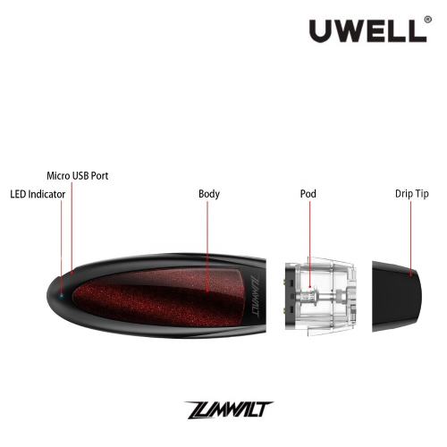 UWELL Zumwalt Pod System Vape Electronic Cigarette vaping devices pod device vape cigarette shenzhen ON SALE