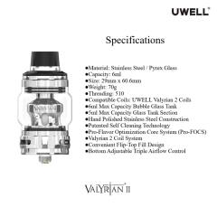 Uwell VALYRIAN 2 TANK vape tank atomizer vape cigarette shenzhen wholesale good price ON SALE