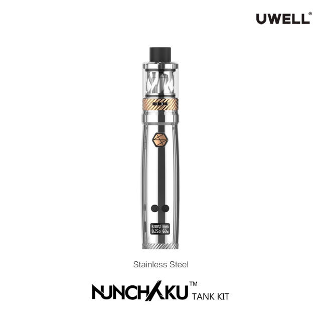 Latest pen vaporizer electronic cigarette Uwell Nunchaku 5ml Tank 80w Kit Elego best price wholesale