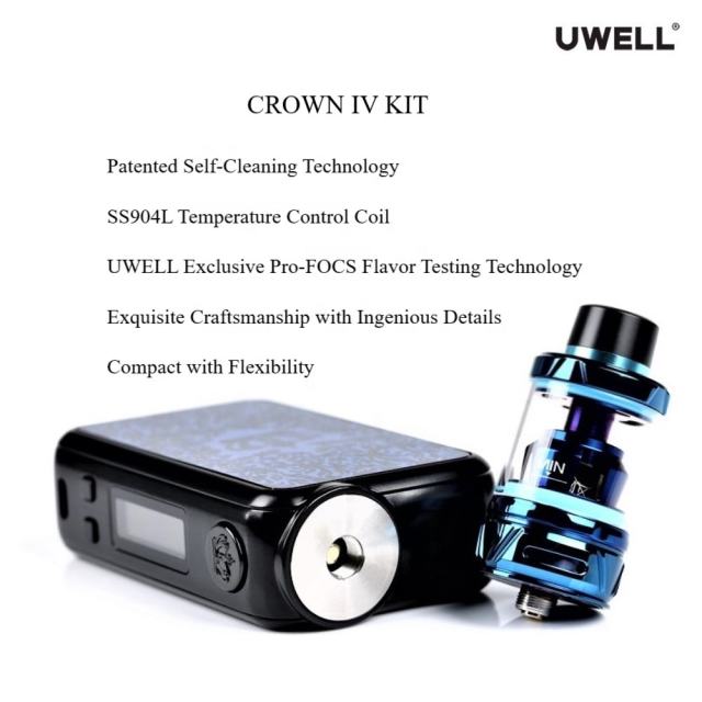 Uwell Crown IV kit Uwell crown 4 kit UWELL best seller Top filling subtank vape kit