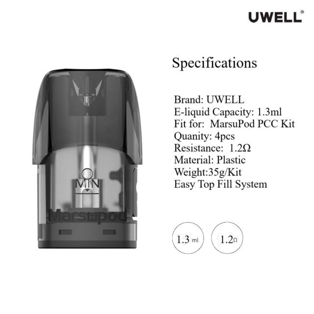 Uwell MarsuPod Refillable Pod Suitable for the MarsuPod PCC Kit vape cartridge vaping devices cigarette shenzhen ON SALE