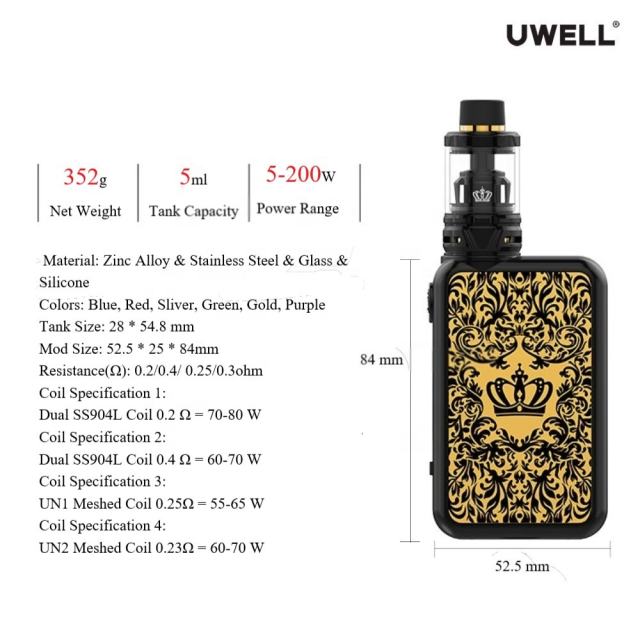 Uwell Crown IV kit Uwell crown 4 kit UWELL best seller Top filling subtank vape kit