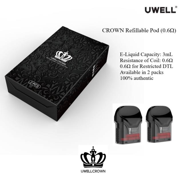 Uwell CROWN Refillable Pod Suitable for the CROWN Pod vape cartridge vaping devices cigarette shenzhen wholesale