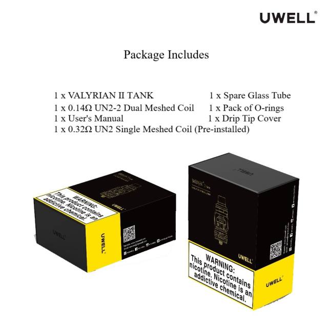 Uwell VALYRIAN 2 TANK vape tank atomizer vape cigarette shenzhen wholesale good price ON SALE