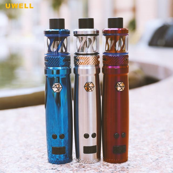 Latest pen vaporizer electronic cigarette Uwell Nunchaku 5ml Tank 80w Kit Elego best price wholesale