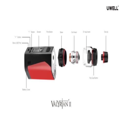 Uwell VALYRIAN 2 KIT electric cigarette vape battery vaping devices atomizer vape cigarette shenzhen wholesale