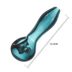 10.3cm blue glass material smoking pipe