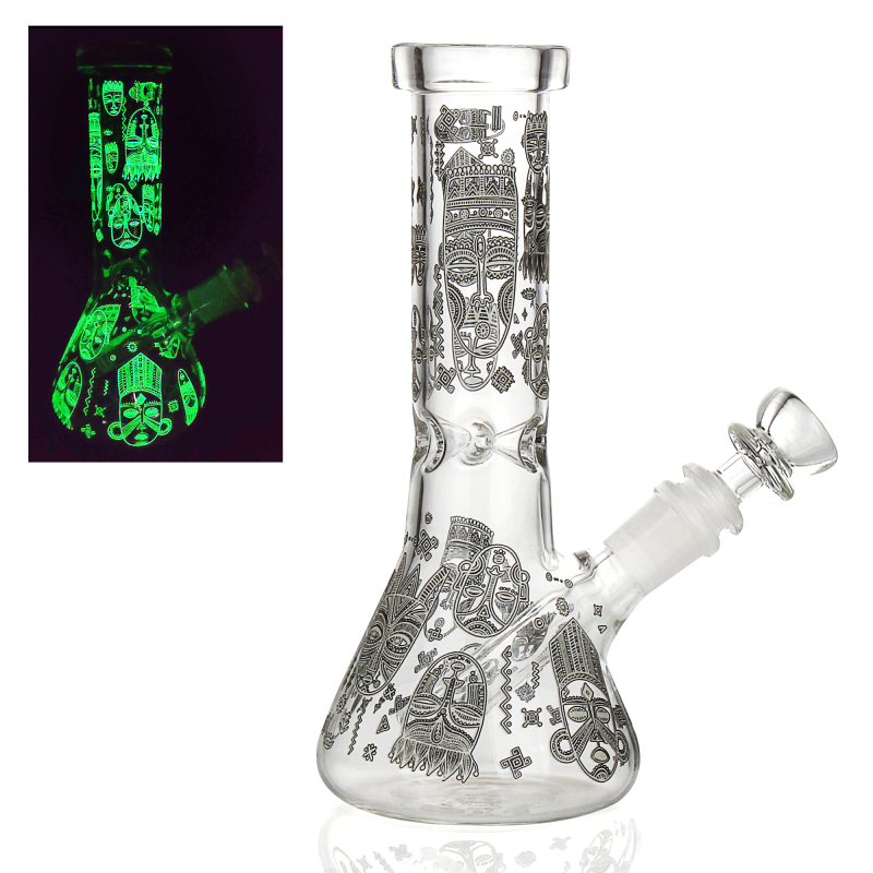 cool black decal glass water bong for wholesaler