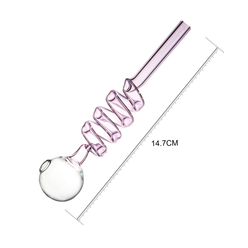 14,7 cm lange Pfeife mit rosafarbenem Kreis