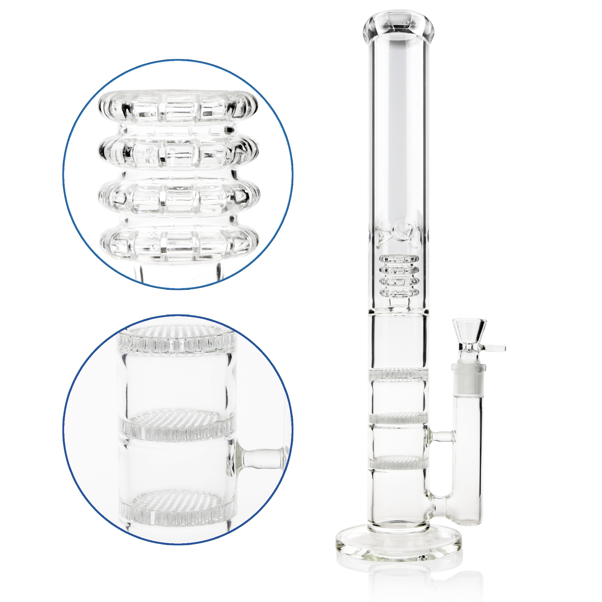 44cm clear classic water smoking bong