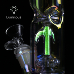 beautiful design glow in night glass water bong