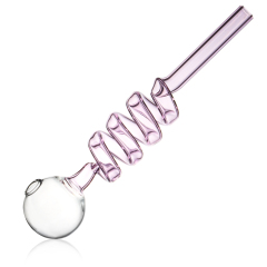 14.7cm length pink circle smoking pipe