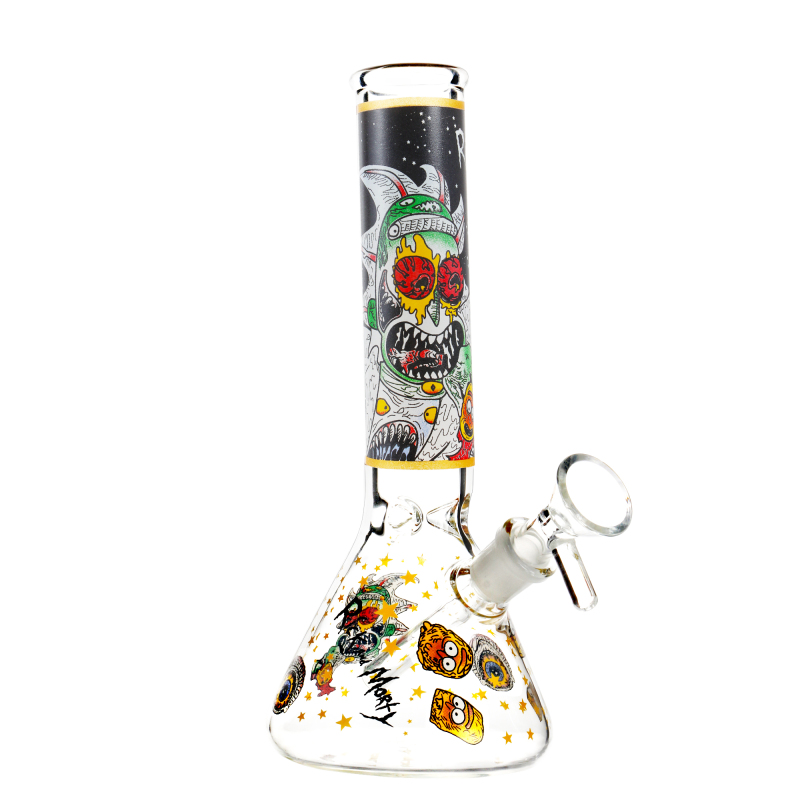 demon decal good selling glass beaker bong