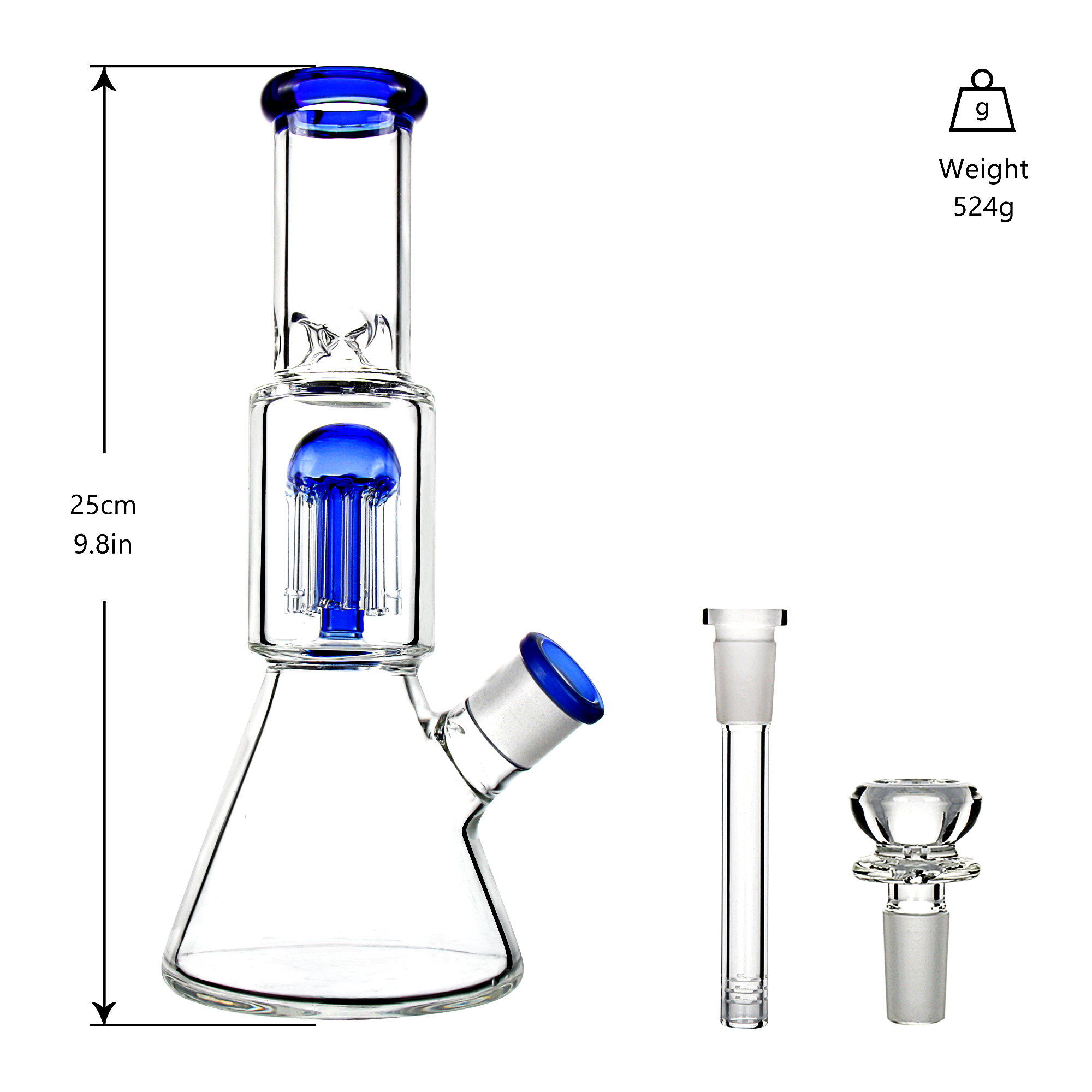 gutes Design Glaswasserbong für Großhändler