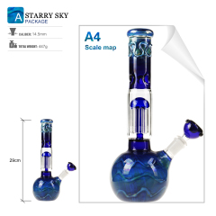 starry sky style ice and water inside glass bong