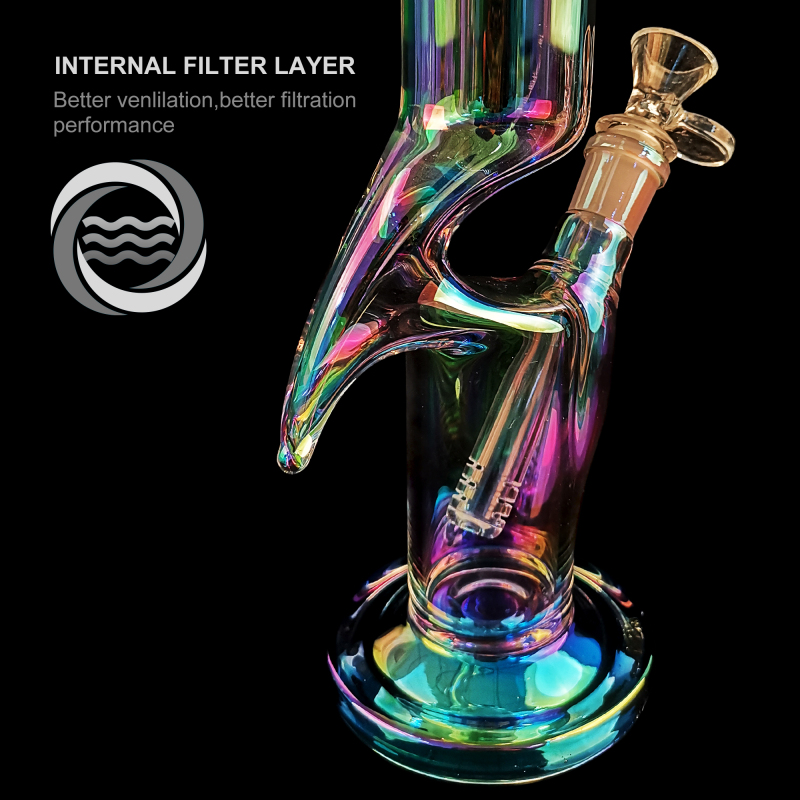 high borosilicate electroplate surface glass bong