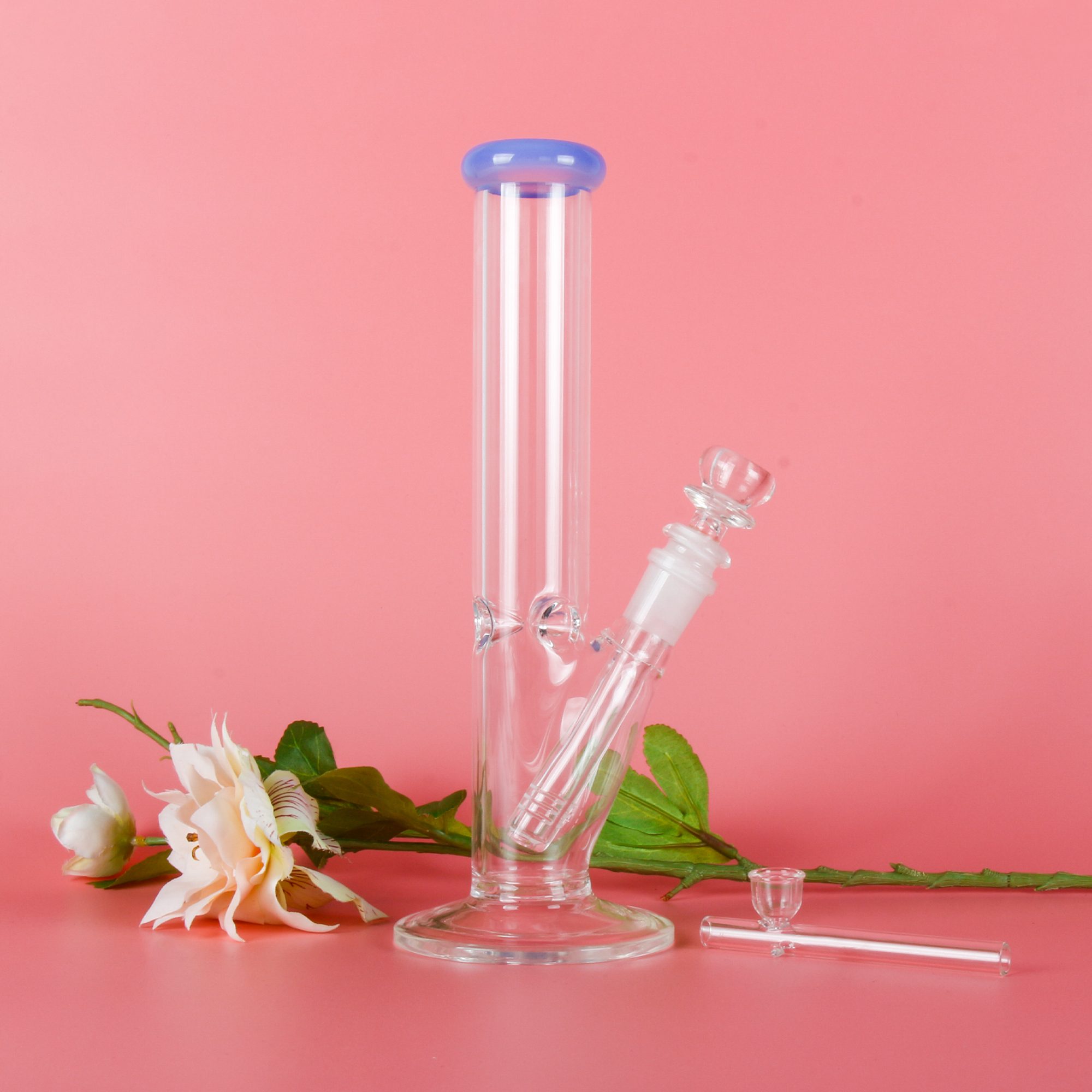 good quality blue head clear body water bong