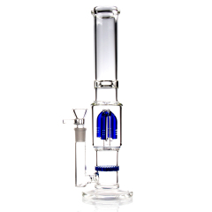 blue filter inside glass water bong