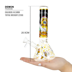 demon decal good selling glass beaker bong