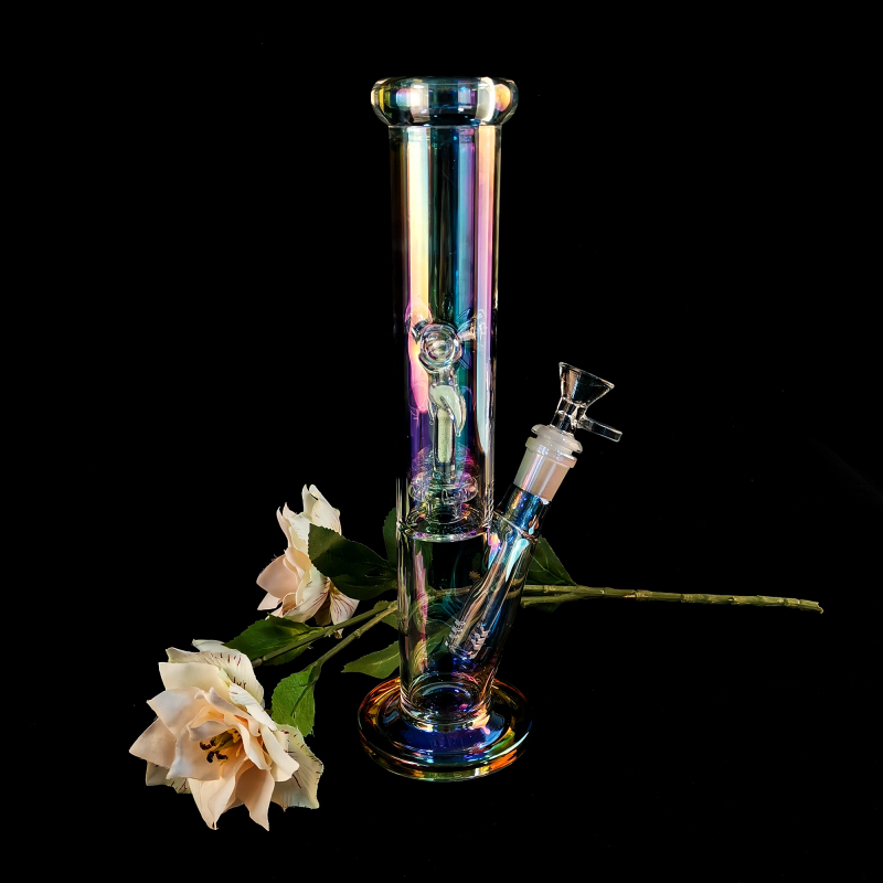 beautiful design glow in night glass water bong