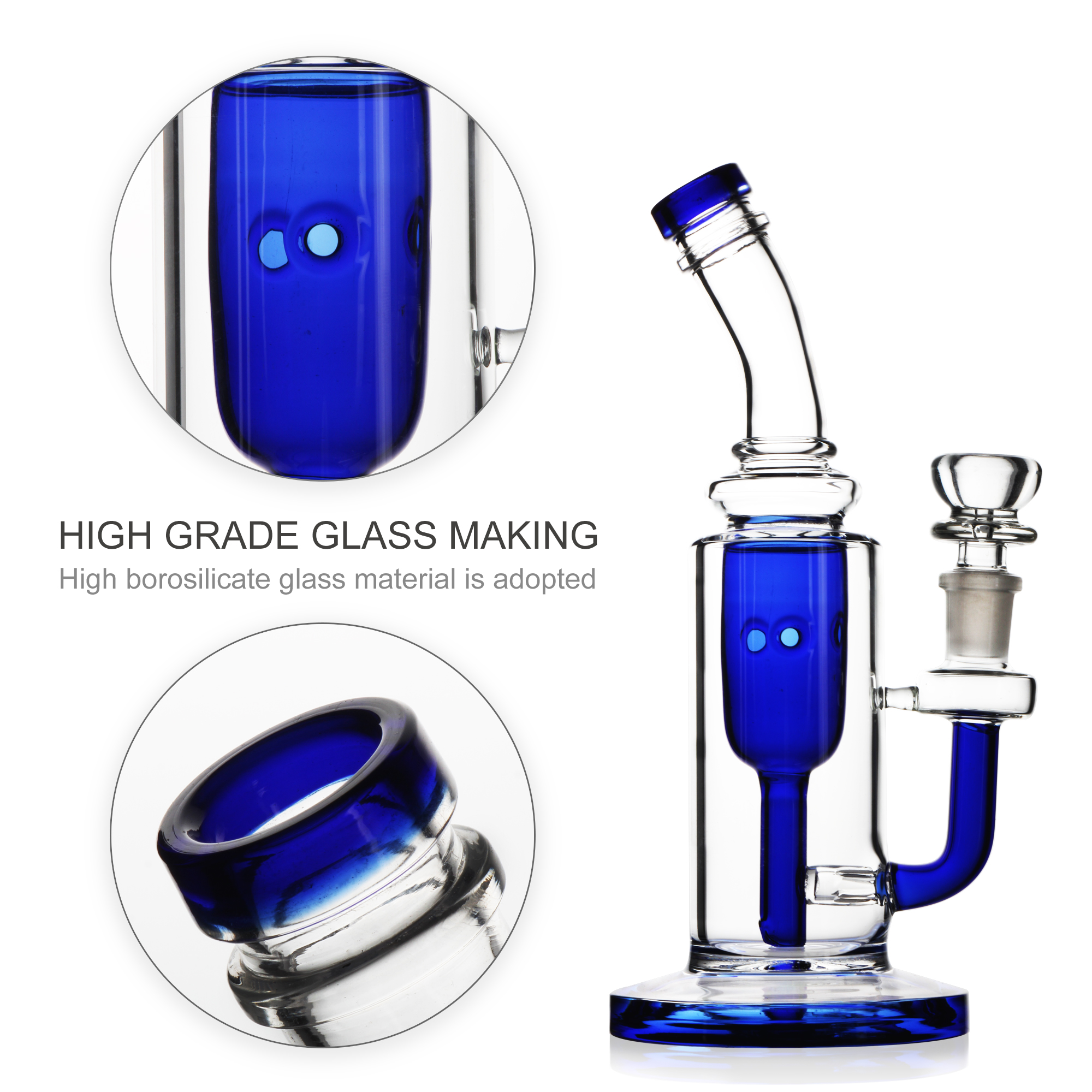 good design hot selling recycler glass bong