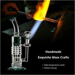 clear and green style glass bong for smoker