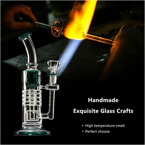 clear and green style glass bong for smoker