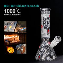 graue wolf 8,7 zoll rauchende bong aus glas