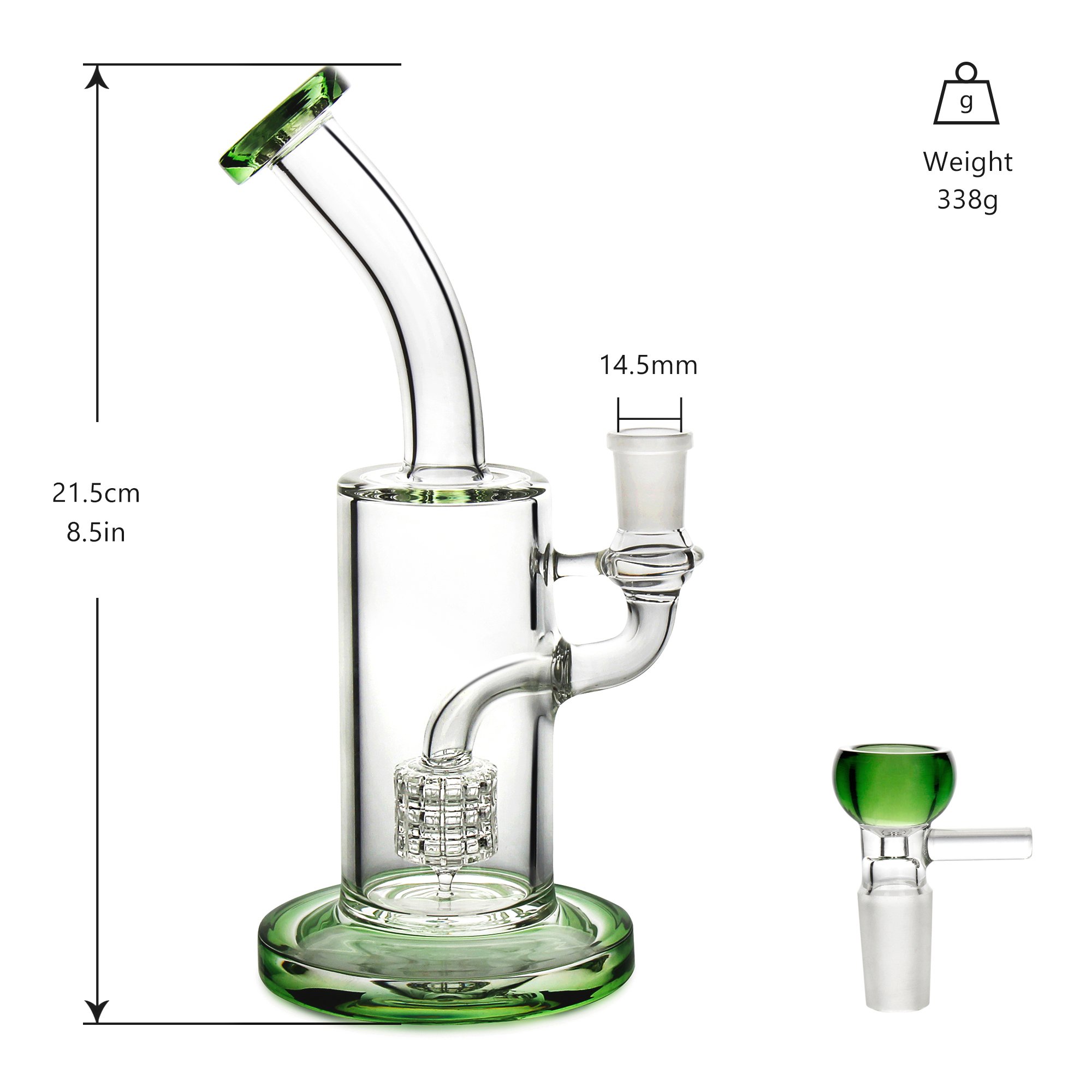 green bowl clear good-looking glass bong