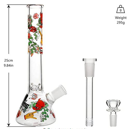 goast smoking decal iced water bong