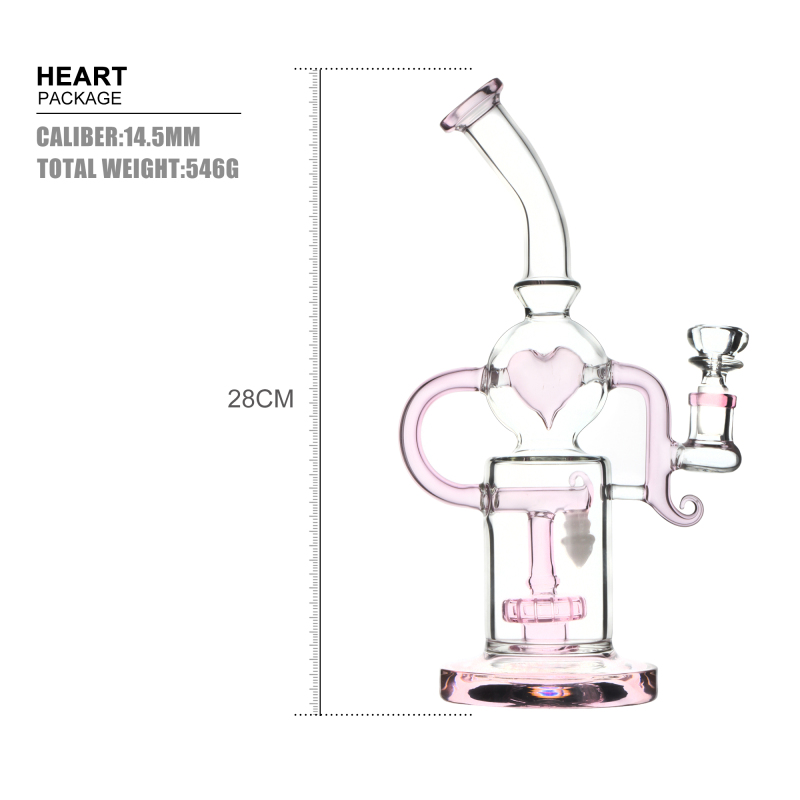 pink heart sweet love for lady smoking bong