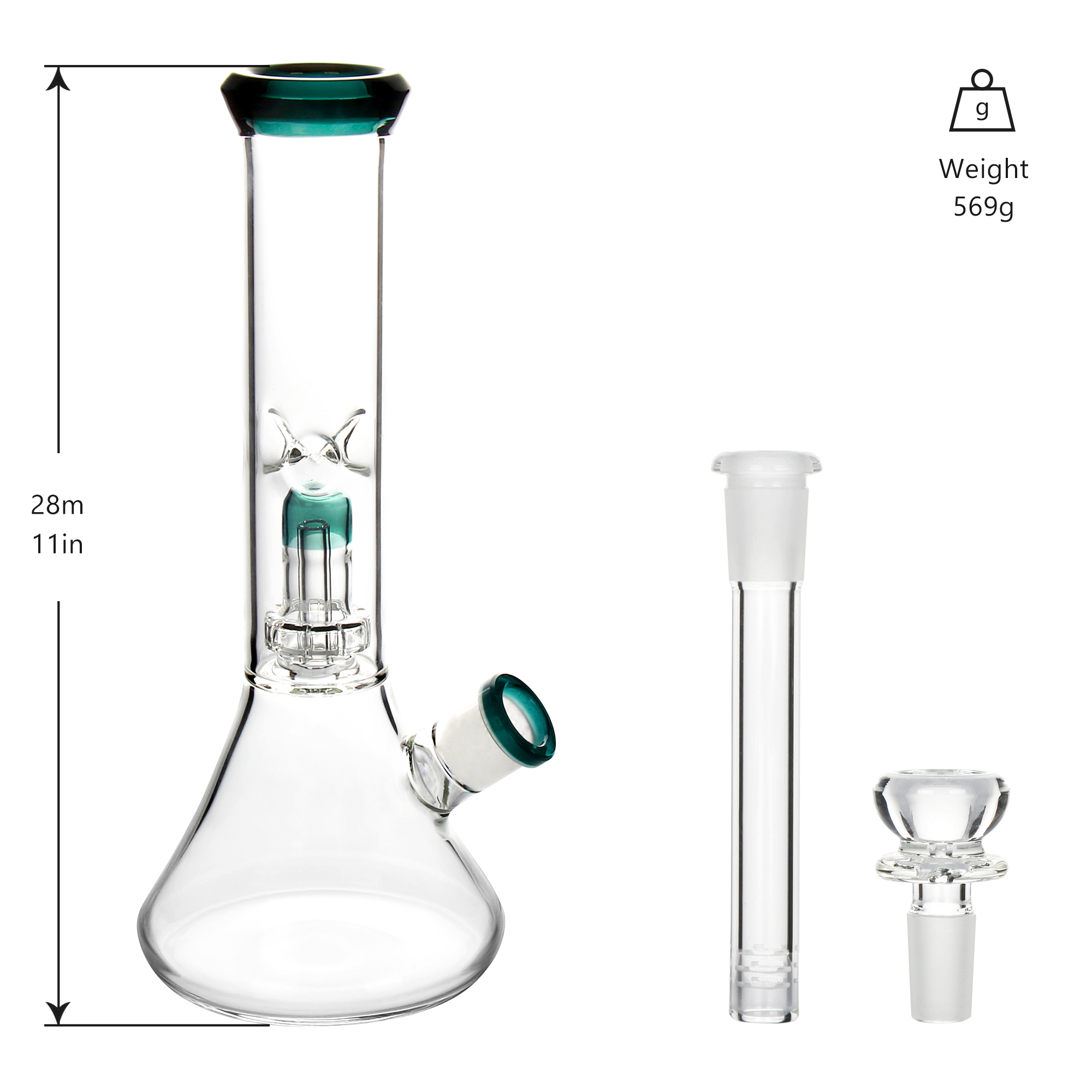 classic 11 inches glass bong for amerian