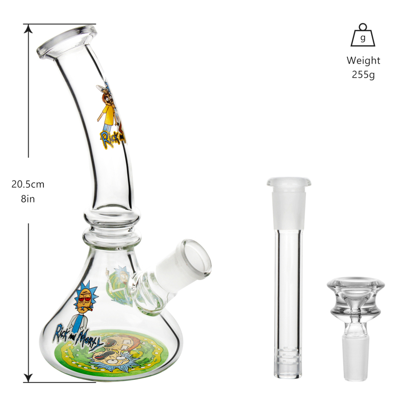 wicked neck beaker bong with good decal