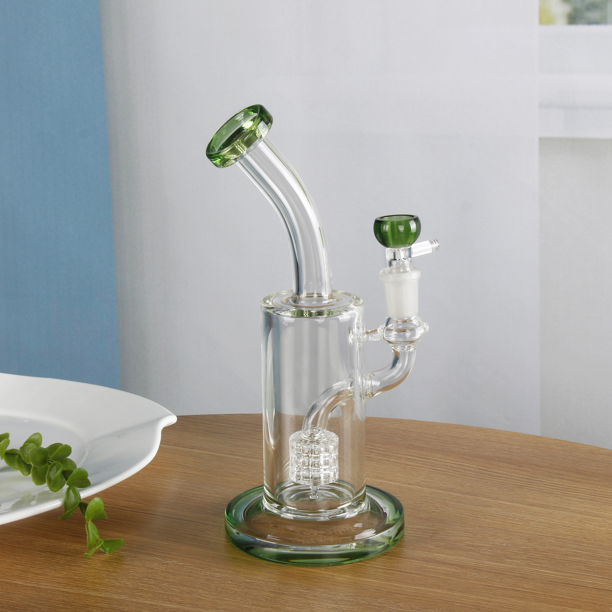 green bowl clear good-looking glass bong