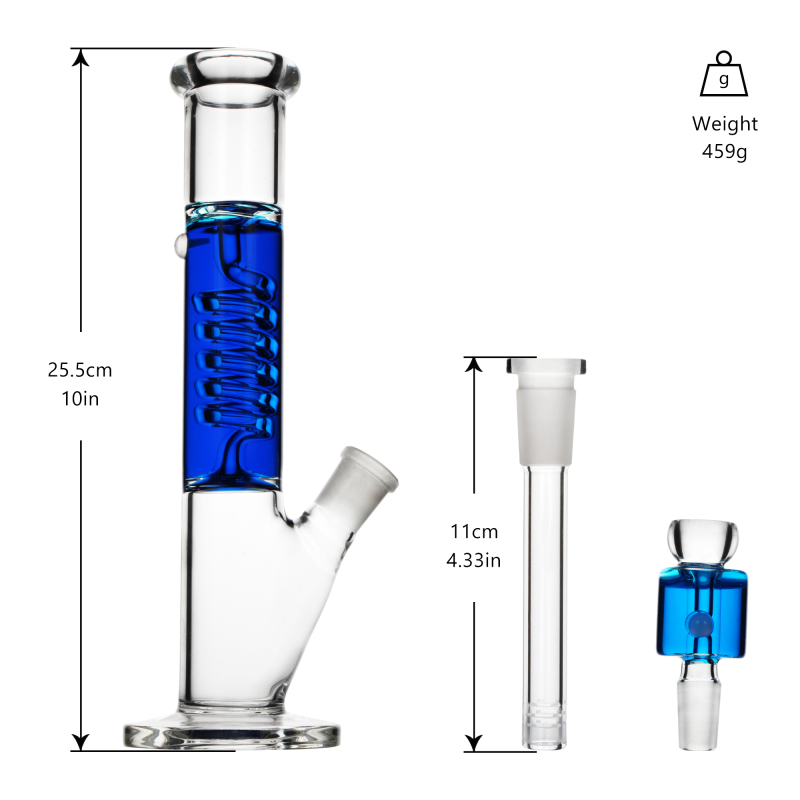 blue oil inside good design smoking bong