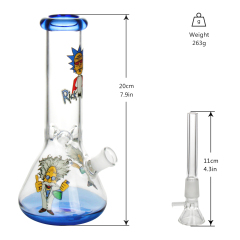 magician decal glass water bong for smoking