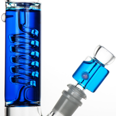 blue oil inside good design smoking bong