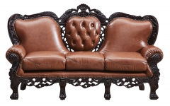 JHC Kingsway Brown Leather Sofa Set